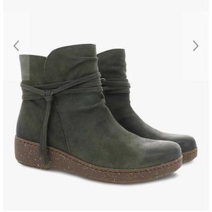 Dansko Burnished Suede Booties